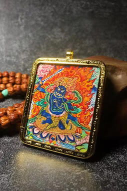BuuuBee Art - Authentic Himalayan Thangka by Master Lin - Hand-painted with 24K Gold and Gemstones Tibetan Art