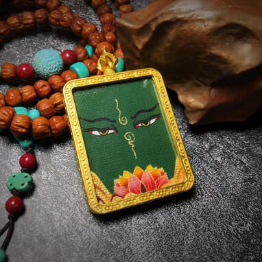 Hand-painted Thangka - 100% Mineral Pigments & 24K Gold BuuuBee Art - Authentic Himalayan Thangka by Master Lin - Hand-painted with 24K Gold and Gemstones.
