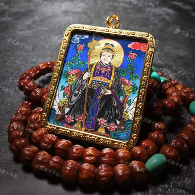 Hand-painted Thangka - 100% Mineral Pigments & 24K Gold BuuuBee Art - Authentic Himalayan Thangka by Master Lin - Hand-painted with 24K Gold and Gemstones.
