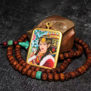 Hand-painted Thangka - 100% Mineral Pigments & 24K Gold BuuuBee Art - Authentic Himalayan Thangka by Master Lin - Hand-painted with 24K Gold and Gemstones.