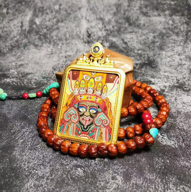 BuuuBee Art - Authentic Himalayan Thangka by Master Lin - Hand-painted with 24K Gold and Gemstones.