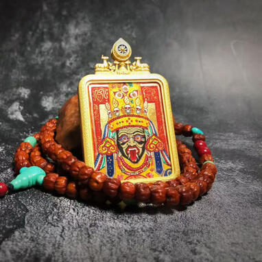 BuuuBee Art - Authentic Himalayan Thangka by Master Lin - Hand-painted with 24K Gold and Gemstones.